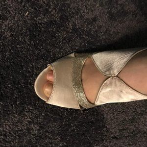 Satin Champagne Sandals